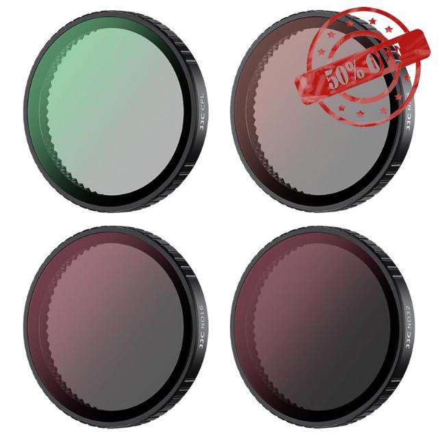 JJC 4 Pack ND CPL Filter Kit Compatible with DJI Osmo Action 5 Pro 4 3 Camera