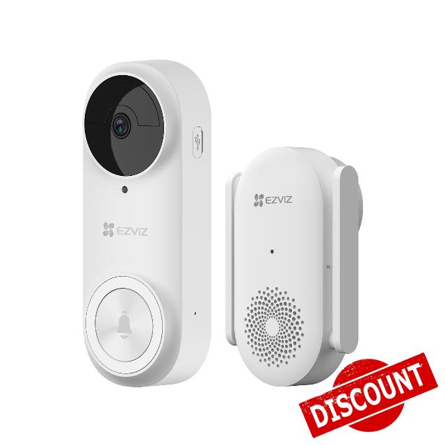 EZVIZ 2K Battery Video Doorbell Camera with Chime No Monthly Fee