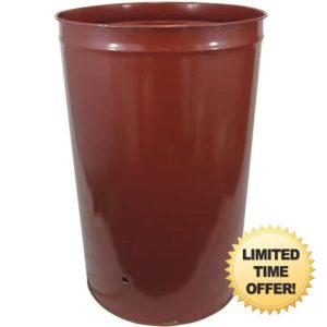 Large Steel Incinerator Bin 210 Litre Steel Drum Burner Barrel 210L Heavy Duty Burn Garden Rubbish Waste Fire Pit Burning Bin Wood burner Bi