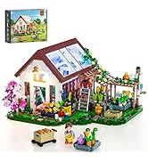 FUNWHOLE Bee Yard Illuminated Building Block Set - Farmhouse Bee Hut Honey Workshop LED Light Ba...
