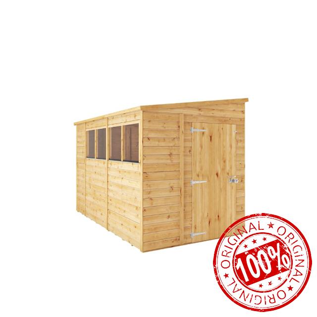 WALTONS | 10ft x 6ft Premium Shiplap Pent | Modular Wooden Garden Storage Shed | 10x6 | 3.04m x 1.8m | Tongue and Groove | Felt Included | 10 Year Guarantee
