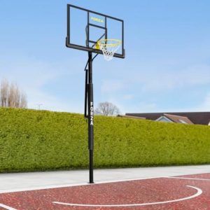 FORZA Adjustable Basketball Post & Hoop [Socketed] – Regulation Size Rim & Durable Backboard