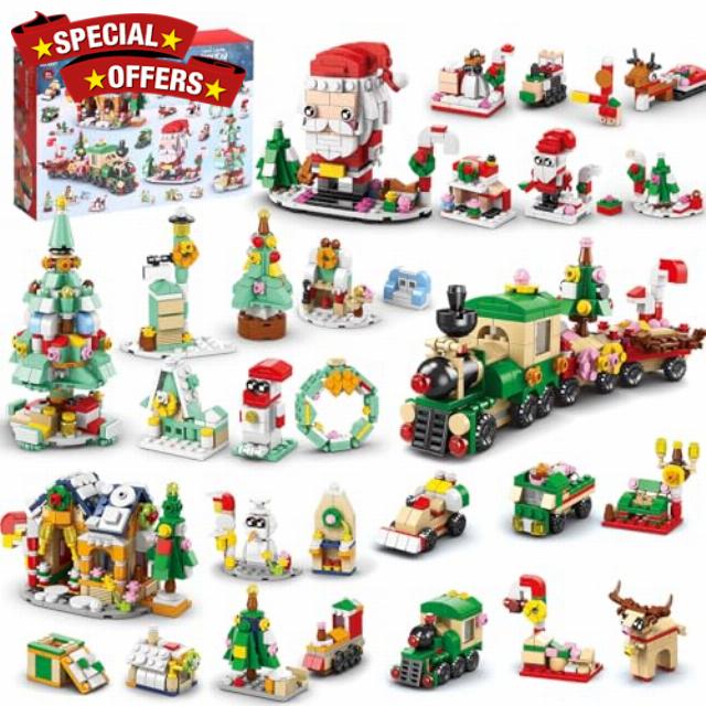 2024 Advent Calendar Christmas Building Blocks Set