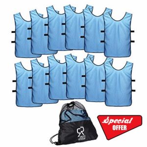 Football Bibs for Juniors and Adults (12-Pack) | Perfect for Netball