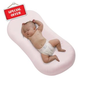 Baby Lounger Bionic Organic Lounger Soft Breathable Baby Nest for Newborn Infant Babies 0-18 Month (Pink