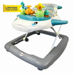 RYDR Folding Baby Walker with 5 Sensory Toys