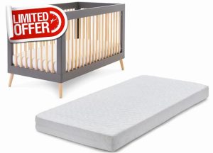 Royale Linens Cot Bed Mattress Extra Thick Nursery Foam - Hypoallergenic Easy Clean Eco-Friendly