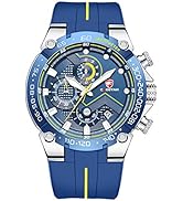 Affute Mens Watches Sports Waterproof Chronograph Watch with Silicone Strap, Date, Luminous Quart...