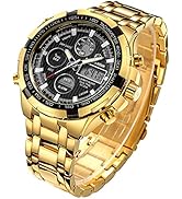 Affute Luxury Fashion Mens Watches Stainless Steel Heavy Sport Chronograph Waterproof Date Alarm ...