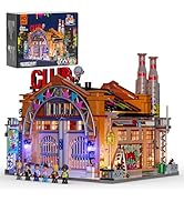 FUNWHOLE Street Style Street Dance Battle Illuminated Building Blocks Set, City Street Fusion Modular Bui...