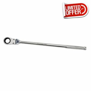 Astro Tools 78218 Extra-Long Flex Head Ratchet Wrench for 1/2" Nano Sockets