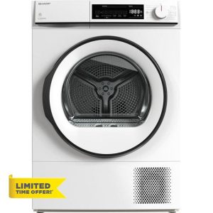 Sharp KD-NHB9S6GW3-EN 9Kg Heat Pump Tumble Dryer - White - A+++ Rated            [Energy Class A+++]