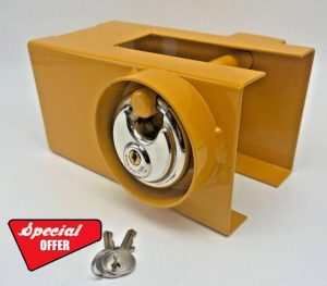 Trailer Lock Hitch Coupler Lock Kit Heavy Duty Anti-Theft Tongue Lock Boat Travel Trailers Tow Hitch Lock & Keys for Towing Caravan Security for Pressed Steel Hitches