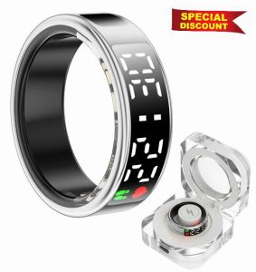 THUCHENYUC Smart Ring Health Tracker With LED Display Screen