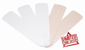 Westinghouse Lighting 52" White Bleached Oak Replacement Fan Blades