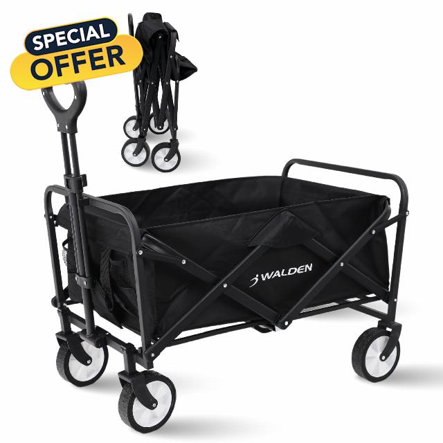 Festival Trolley on Wheels Folding - Foldable Camping Cart Garden Wagon Compact Camping Trolley Cart for Garden