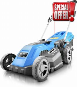 Hyundai 15'' / 38cm 1600w Electric Lawnmower with Rear Roller