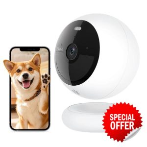 Noorio Upgrated Security Camera Wireless Outdoor(Magnetic Base)-2K 16G Magnetic Cameras for House Security