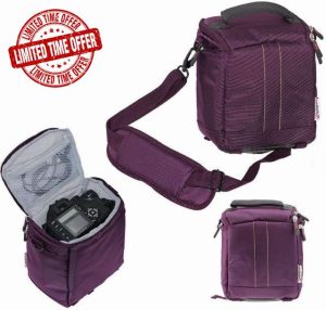 Navitech Purple DSLR SLR Camera Bag Compatible with Nikon Coolpix P1100 Digital Camera