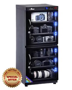 132L Dry Cabinet Camera Digital Control Dehumidifier Electronic Dry Box Noiseless and Energy Saving for Camera Lens & Electronic Equipment Storage