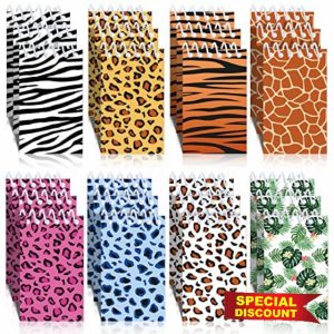 Dianelhall 24 Pcs Wild Animals Mini Notepads Small Spiral Pocket Notebooks Jungle Animals Leopard Cheetah Theme Party Favors Supplies