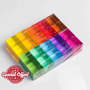 20pcs Acrylic See Through Blocks Crystal Gemstone Cubes Toys Rainbow Sensory Blocks Set Mixed Gems Construction Building Stacking Games for Kids Boys Girls