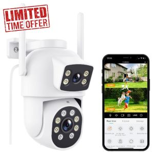 Reobiux Dual Lens Outdoor Security Camera