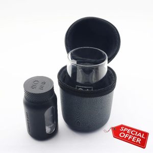 Oak & Ember® Slate Grey Glask Traveller: Enhance Your Whisky Journey Anywhere with This Premium Tasting Travel Set. Includes a Glass