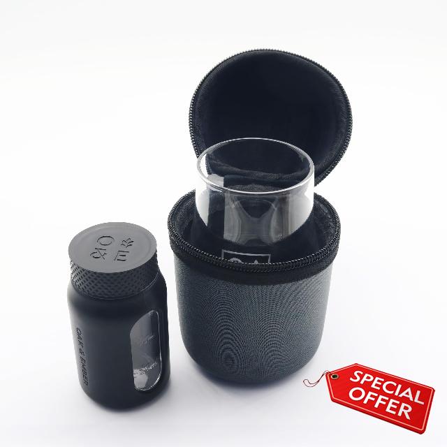Oak & Ember® Slate Grey Glask Traveller: Enhance Your Whisky Journey Anywhere with This Premium Tasting Travel Set. Includes a Glass