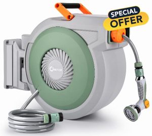 Retractable Garden Hose Reel 38m+2m