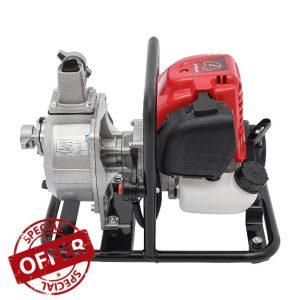 Petrol Water Pump 38cc 4 Stroke Petrol Engine Dirty Water Pump 1.2KW Heavy-Duty Gasoline Water Garden Pump for Garden Lawn Irrigation
