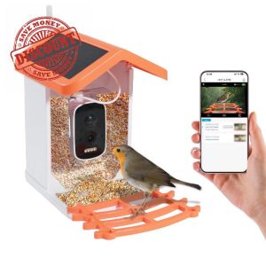 Solar Powered Smart Bird Feeder Camera with 2.5K HD Video