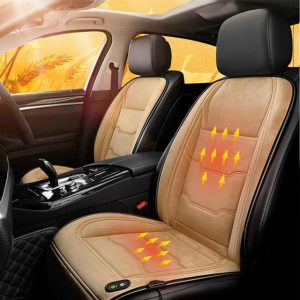 AuMarndi Car Seat Heater Pad Two Seats Car Heated Seat Element 12v Twin Winter Car Seat Covers Front Car Electric Blanket