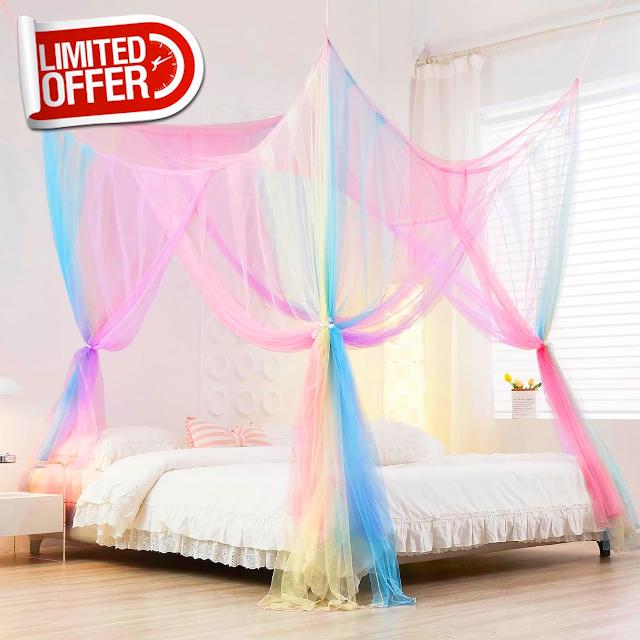 Rainbow Bed Canopy Girls
