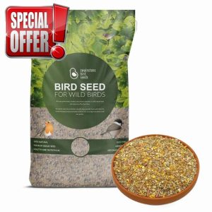 Swainston Bird Seed High Energy 20kg Wild Bird Food Mix - Premium Bird Seed with Sunflower Hearts & Suet
