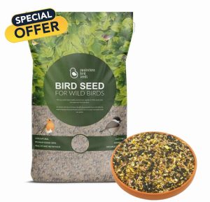 Swainstons Bird Seed Super Song Bird 20kg. Premium Wild Bird Food Blend Of High Energy Ingredients - Ideal for Year-Round Bird Feeding. For Table & Ground Feeding