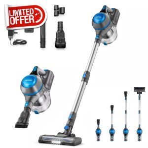 VYTRONIX 3-in-1 Cordless Vacuum Cleaner 22.2V | Powerful & Lightweight | 40 Minute Run Time | Rechargeable Lithium-Ion Battery | Great for Pet Hair Carpets & Hard Floors | Upright Handheld Stick