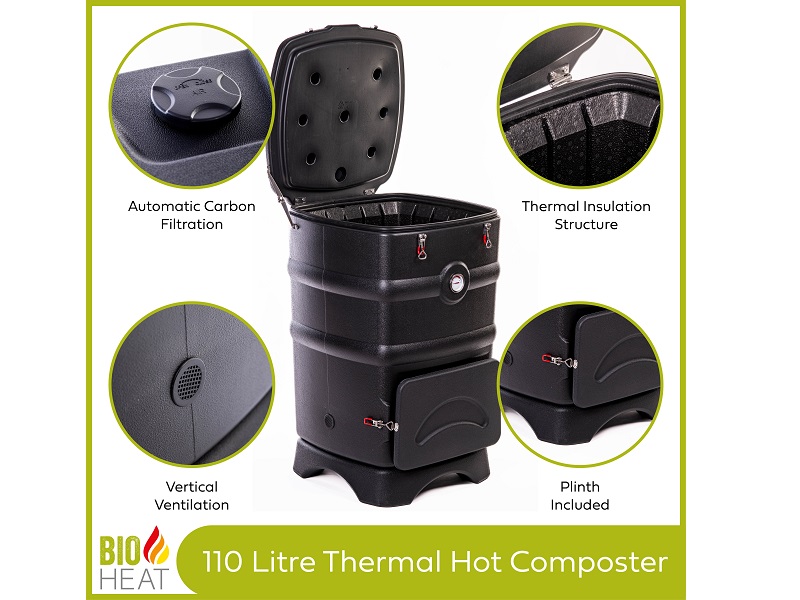 bio heat logo hotbin hot bin thermal composter garden waste recycled