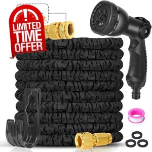Expandable Garden Hose Pipe 100ft - Water Hose with 10 Functions Gun and 3/4"