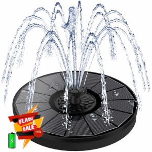 SZMP Solar Fountain with 2000mAh Battery Backup Works in Cloudy