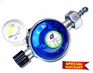 lifestyle appliances IGT Camping Gas Regulator with Pressure Gauge