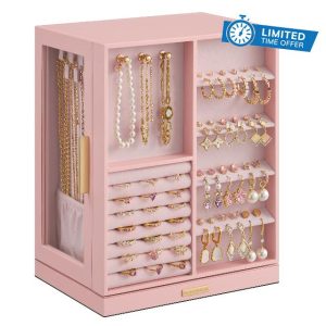 SONGMICS Jewellery Box 360° Rotating