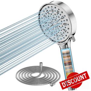 Cobbe Hard Water Filter Shower Head and Hose with 20 Stage Filter