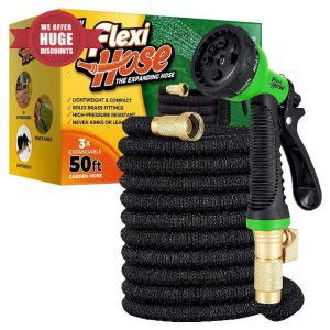 Flexi Hose Expandable Garden Hose - 50FT Heavy Duty Water Hose