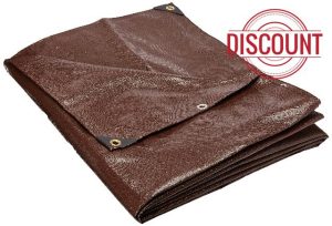 4 ft. x 20 ft. Super Heavy Duty 8 OZ. Brown Tarp - 16 Mil Thick