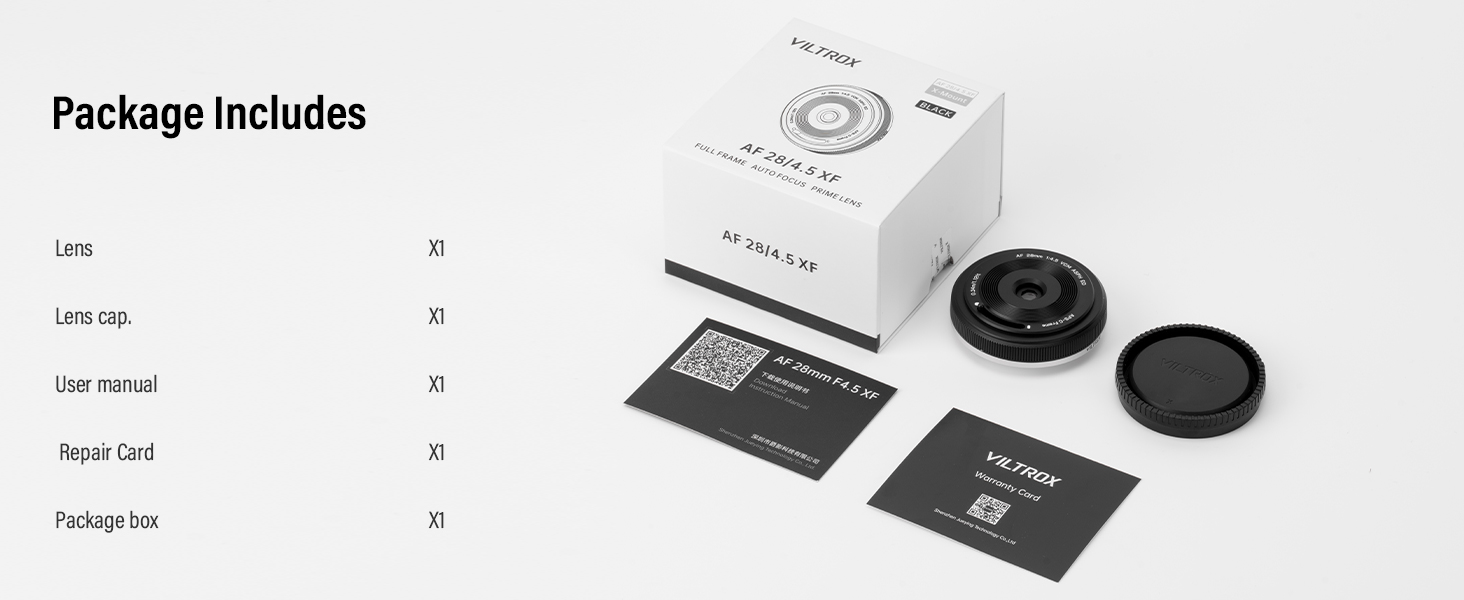 VILTROX 28mm F4.5 XF Autofocus Lenses for Fuji X Mount Camera Lenses