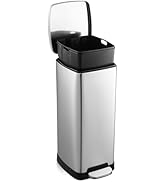 Warmiehomy Recycling Bins for Kitchen Double Bin with Pedal 30L Dry and Wet Separation Rubbish Bi...