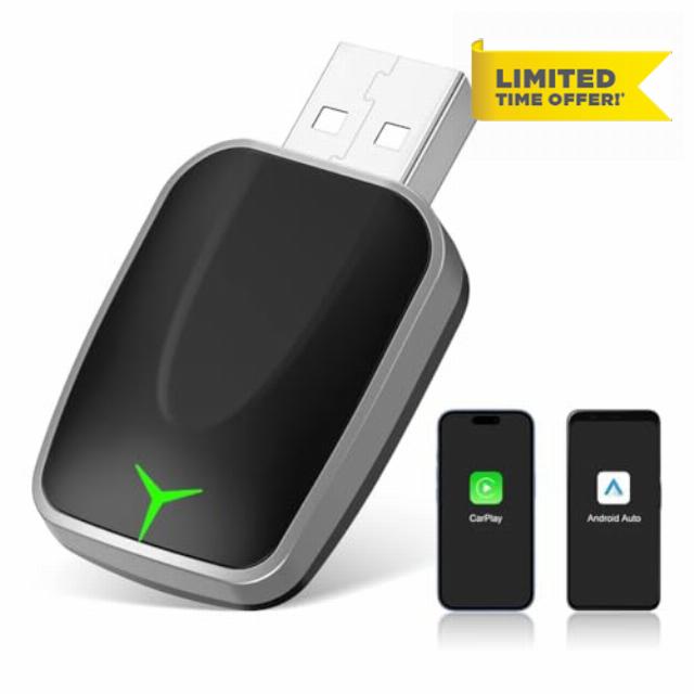 2-in-1 Wireless CarPlay and Android Auto Adapter