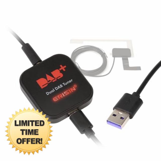 Erisin Dual Tuner DAB+ Receiver for Android Car stereo