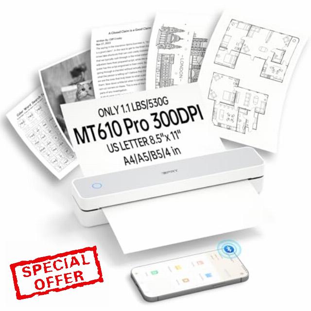 iDPRT Portable Printers Wireless for Travel
